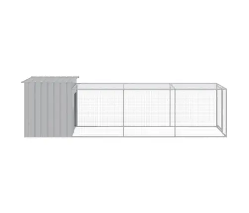 Vistu Būris, 110X405X110 Cm, Cinkots Tērauds, Gaiši Pelēks Vidaxl