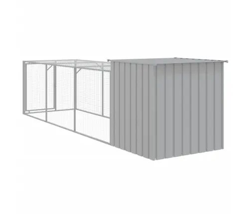 Vistu Būris, 110X405X110 Cm, Cinkots Tērauds, Gaiši Pelēks Vidaxl