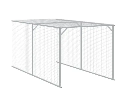 Vistu Būris, 110X405X110 Cm, Cinkots Tērauds, Gaiši Pelēks Vidaxl