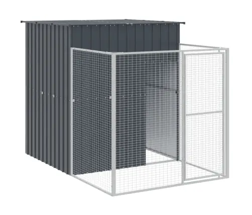 Suņu Būda, Pelēka, 165X1067X181 Cm, Cinkots Tērauds Vidaxl