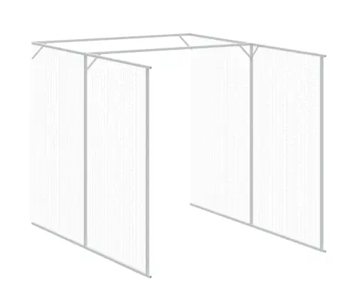 Suņu Būda, Pelēka, 165X1271X181 Cm, Cinkots Tērauds Vidaxl