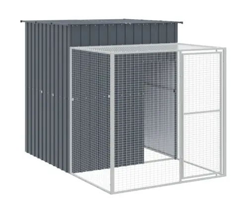 Vistu Būris, 165X455X181 Cm, Cinkots Tērauds, Pelēks Vidaxl