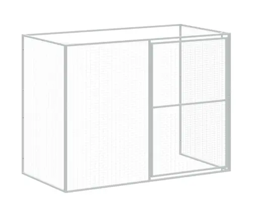 Suņu Būda, Pelēka, 214X1069X181 Cm, Cinkots Tērauds Vidaxl