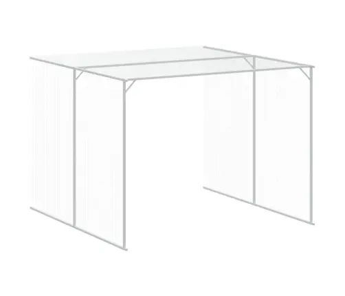 Suņu Būda, 214X457X181 Cm, Cinkots Tērauds, Pelēka Vidaxl