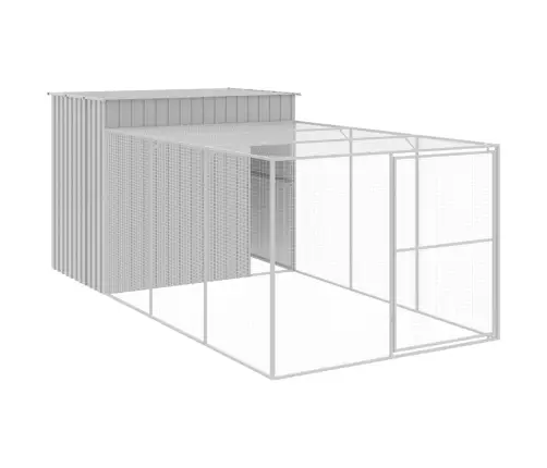 Šuns Narvas Su Aptvaru, Šviesiai Pilkas, 214X457X181cm Plienas