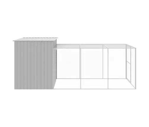 Šuns Narvas Su Aptvaru, Šviesiai Pilkas, 214X457X181cm Plienas