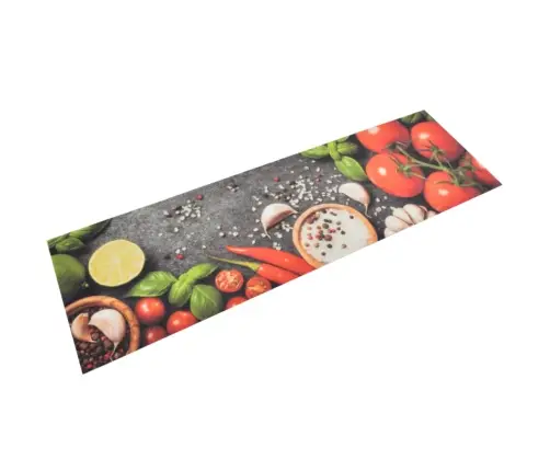Virtuves Paklājs, Mazgājams, Dārzeņu Apdruka, 45X150 Cm, Samts Vidaxl