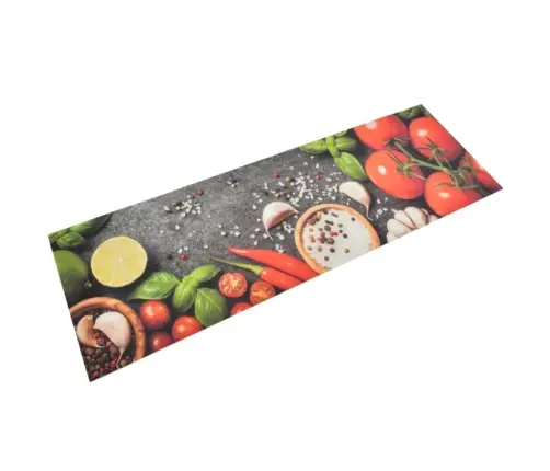 Virtuves Paklājs, Mazgājams, Dārzeņu Apdruka, 60X180 Cm, Samts Vidaxl