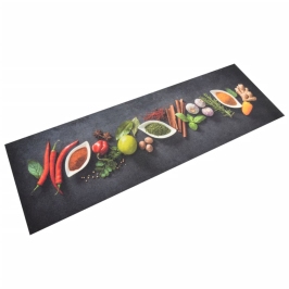 Virtuves Paklājs, Mazgājams, Garšvielu Apdruka, 60X180 Cm Vidaxl