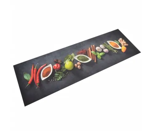 Virtuvės Kilimėlis, 60X180cm Aksomas, Plaunamas, Prieskoniai
