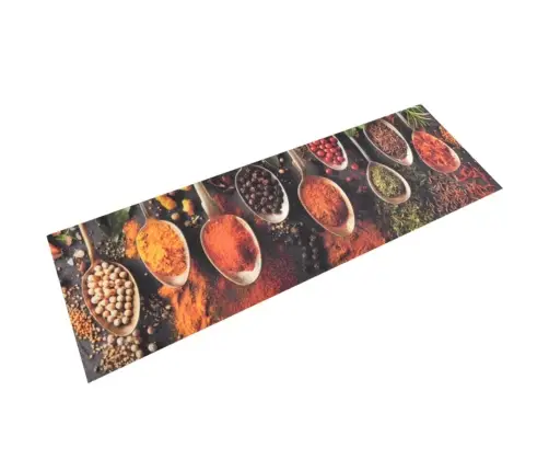 Virtuves Paklājs, Mazgājams, Karotes Un Garšvielas, 60X180 Cm Vidaxl