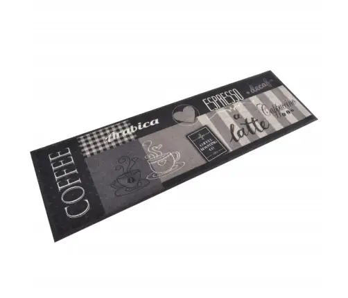 Virtuvės Kilimėlis, Juodas, 45X150cm Aksomas, Plaunamas