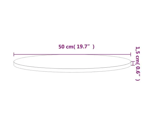 Stalviršis, 50X1,5cm Bukmedžio Medienos Masyvas, Apskritas