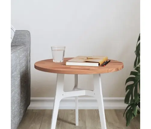 Stalviršis, 40X1,5cm Bukmedžio Medienos Masyvas, Apskritas