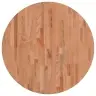 Galda Virsma, Ø80X2,5 Cm, Apaļa, Dižskābarža Masīvkoks Vidaxl