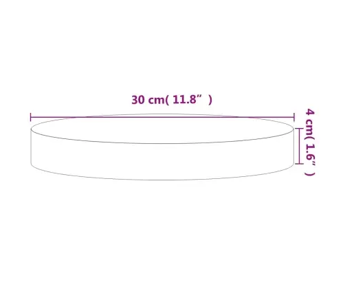 Stalviršis, 30X4cm Bukmedžio Medienos Masyvas, Apskritas