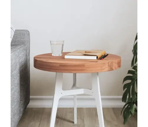 Galda Virsma, Ø40X4 Cm, Apaļa, Dižskābarža Masīvkoks Vidaxl