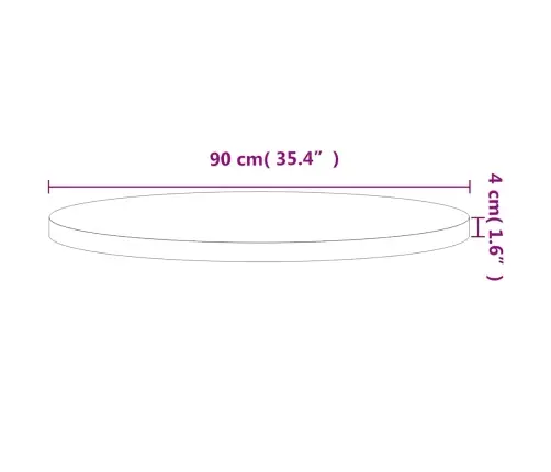 Lauaplaat, Ø90X4 cm Ümmargune, Pöökpuu
