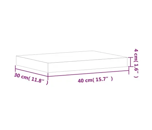 Virtuves Dēlītis, 40X30X4 Cm, Dižskābarža Masīvkoks Vidaxl