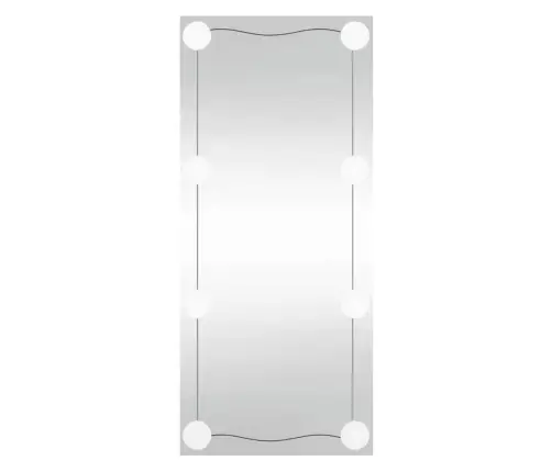 Sienas Spogulis Ar Led Gaismām, 30X80 Cm, Stikls, Taisnstūra Vidaxl