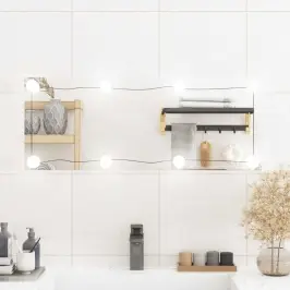 Sienas Spogulis Ar Led Gaismām, 30X80 Cm, Stikls, Taisnstūra Vidaxl