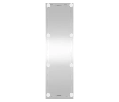 Sienas Spogulis Ar Led Gaismām, 30X100 Cm, Stikls, Taisnstūra Vidaxl
