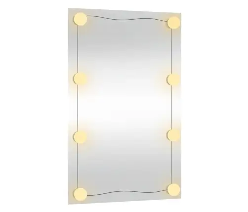 Sienas Spogulis Ar Led, 40X60 Cm, Stikls, Taisnstūra Vidaxl