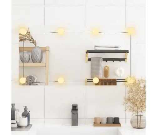 Sieninis Veidrodis Su Led Lemputėmis, 40X80cm Stiklas