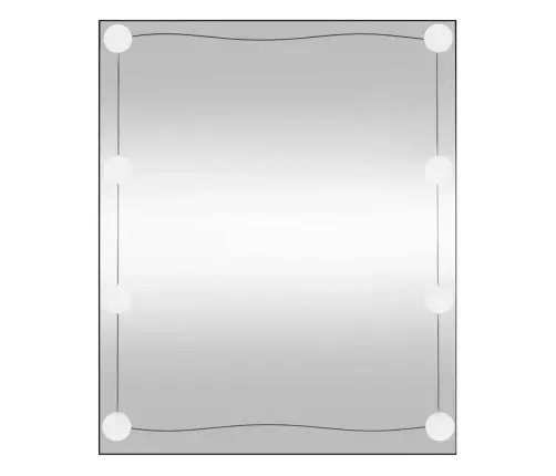 Sieninis Veidrodis Su Led Lemputėmis, 50X60cm Stiklas