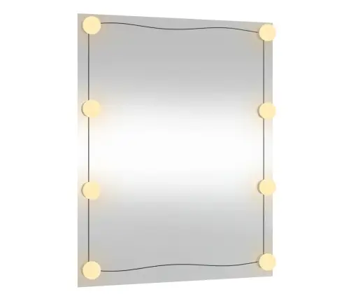 Sieninis Veidrodis Su Led Lemputėmis, 50X60cm Stiklas