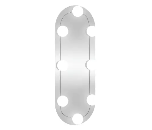 Sieninis Veidrodis Su Led Lemputėmis, 15X40cm Stiklas