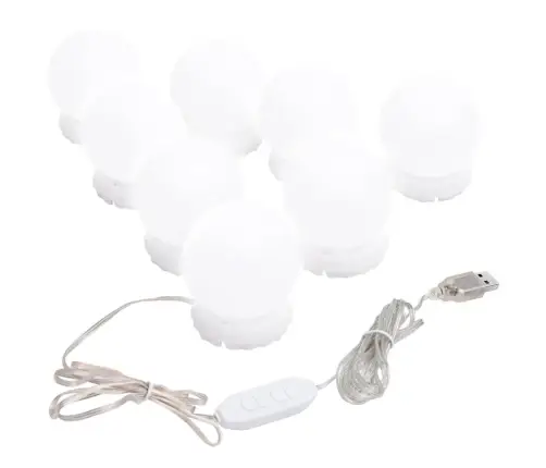 Sieninis Veidrodis Su Led Lemputėmis, 15X40cm Stiklas