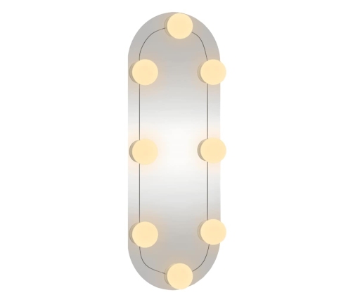 Sieninis Veidrodis Su Led Lemputėmis, 15X40cm Stiklas