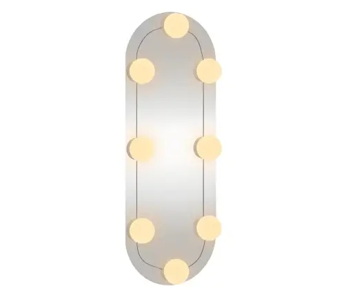 Sieninis Veidrodis Su Led Lemputėmis, 15X40cm Stiklas