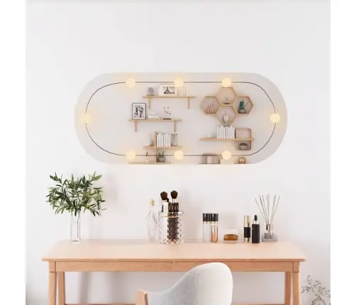 Seinapeegel Led-Tuledega, 25 X 60 cm Klaas, Ovaalne
