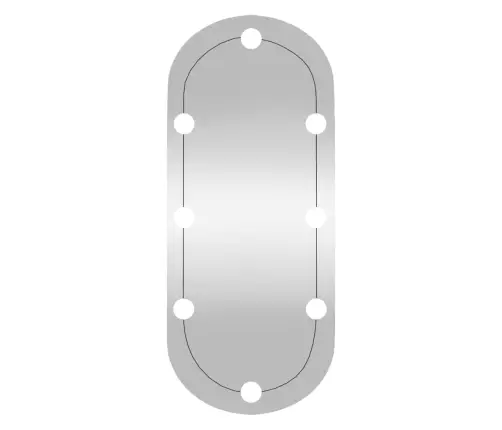 Sienas Spogulis Ar Led Gaismām, 30X70 Cm, Stikls, Ovāls Vidaxl