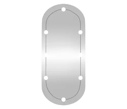 Sienas Spogulis Ar Led Gaismām, 40X90 Cm, Stikls, Ovāls Vidaxl