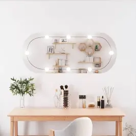 Sieninis Veidrodis Su Led Lemputėmis, 40X90cm Stiklas