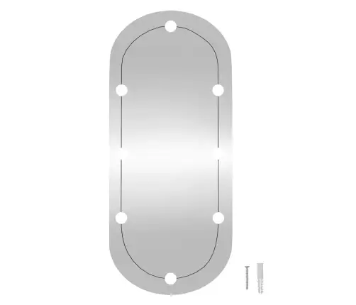 Sieninis Veidrodis Su Led Lemputėmis, 45X100cm Stiklas