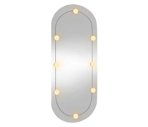 Sieninis Veidrodis Su Led Lemputėmis, 45X100cm Stiklas