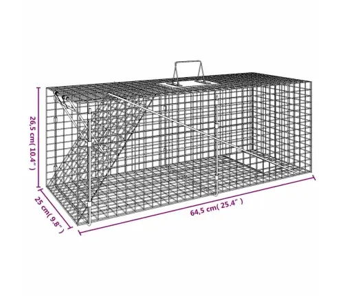 Loomalõks 64,5 X 25 X 26,5 Cm Tsingitud Rauast