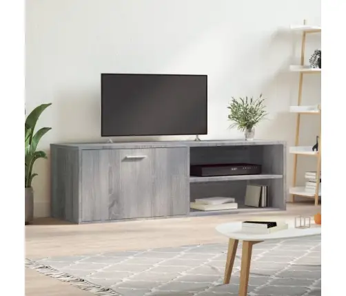 Tv Skapītis, Pelēka Ozola, 120X34X37 Cm, Inženierijas Koks Vidaxl