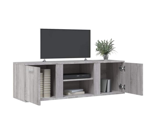 Tv Skapītis, Pelēka Ozola, 120X34X37 Cm, Inženierijas Koks Vidaxl