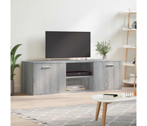 Tv Skapītis, Pelēka Ozola, 120X34X37 Cm, Inženierijas Koks Vidaxl