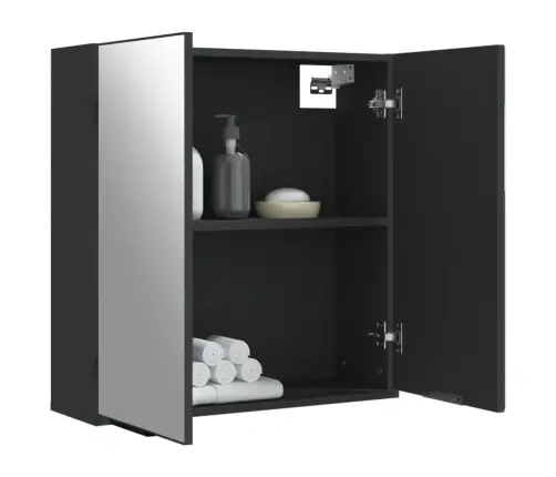 Vannitoa Peegelkapp, Must, 64X20X67 cm Tehispuit