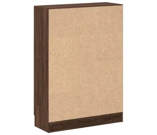 Raamatukapp, Pruun Tamm, 82,5 X 30,5 X 115 cm Tehispuit