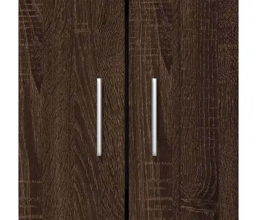 Raamatukapp, Pruun Tamm, 82,5 X 30,5 X 115 cm Tehispuit