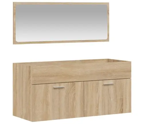 Vannasistabas Skapītis Un Spogulis, Inženierijas Koks Vidaxl