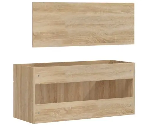 Vannasistabas Skapītis Un Spogulis, Inženierijas Koks Vidaxl