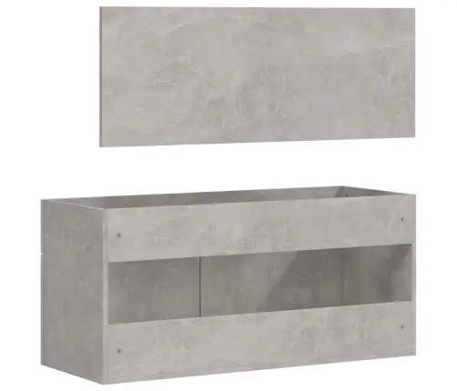 Vannasistabas Skapītis Un Spogulis, Pelēks Inženierijas Koks Vidaxl Vannasistabas Skapītis Un Spogulis, Pelēks Inženierijas Koks Vidaxl